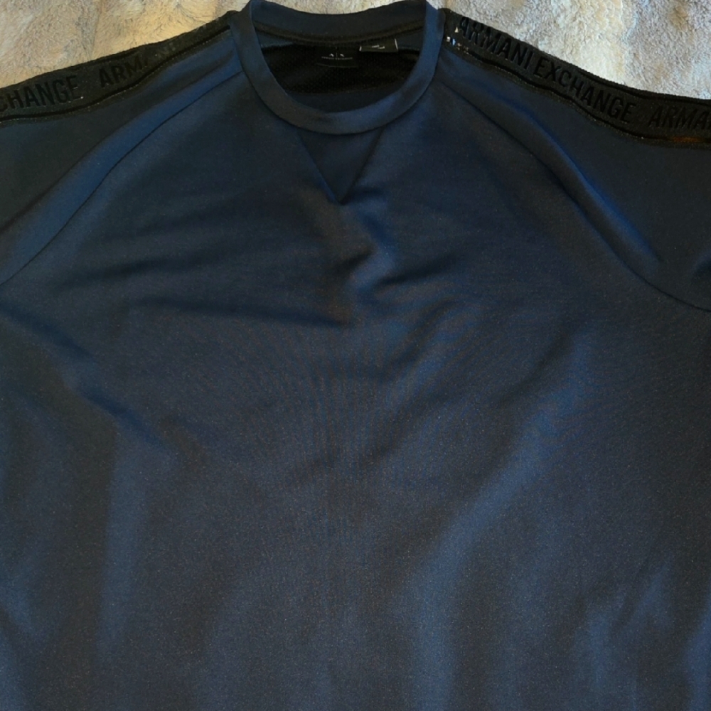 Armani Exchange Dark Blue Crew Neck Tee